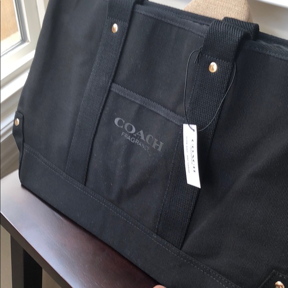 Coach Handbags - Coach Fragrance Black Canvas Tote Bag